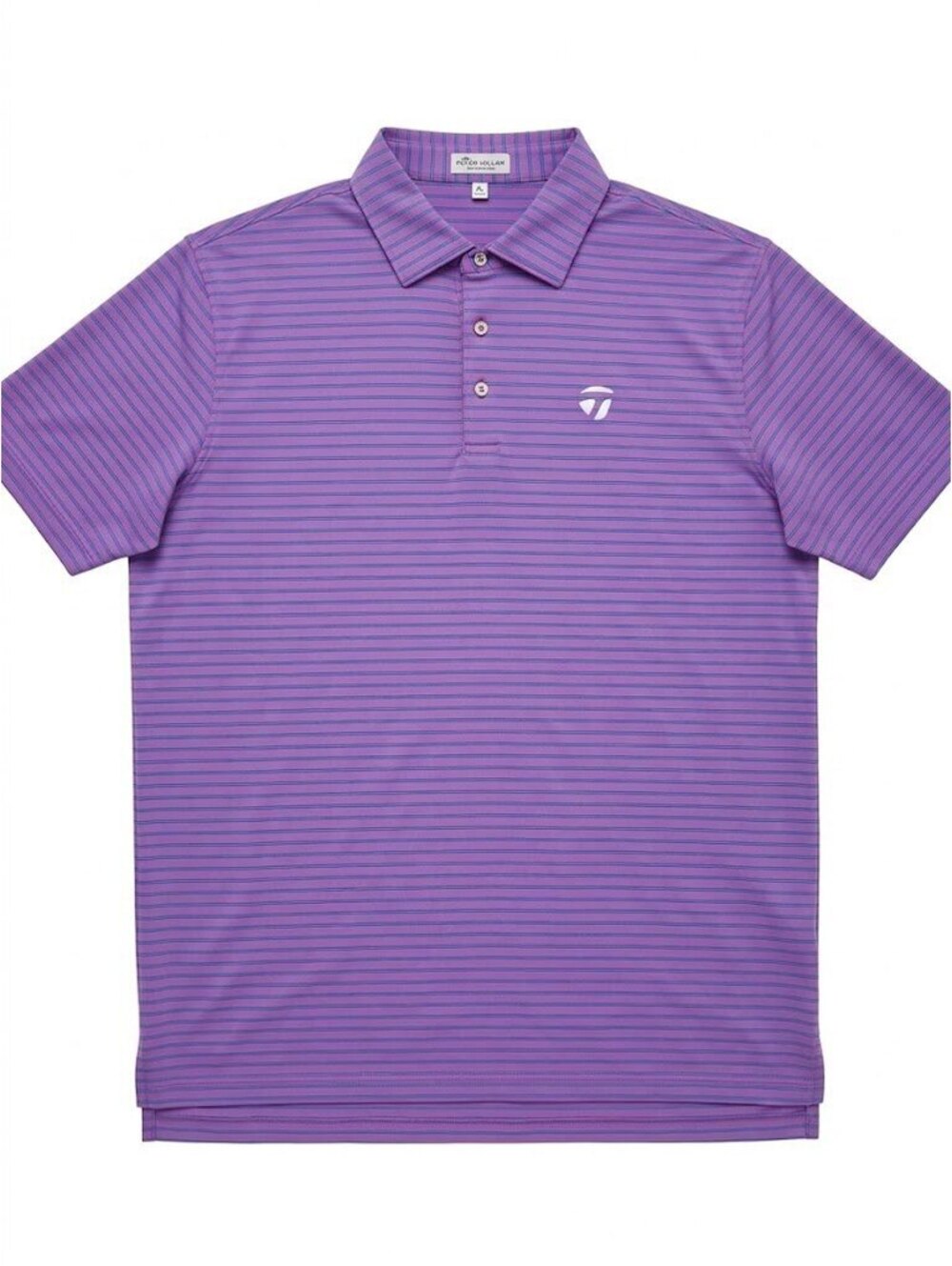 Peter Millar Summer Comfort TaylorMade Polo Men's XL Purple Blue Stripe Golf